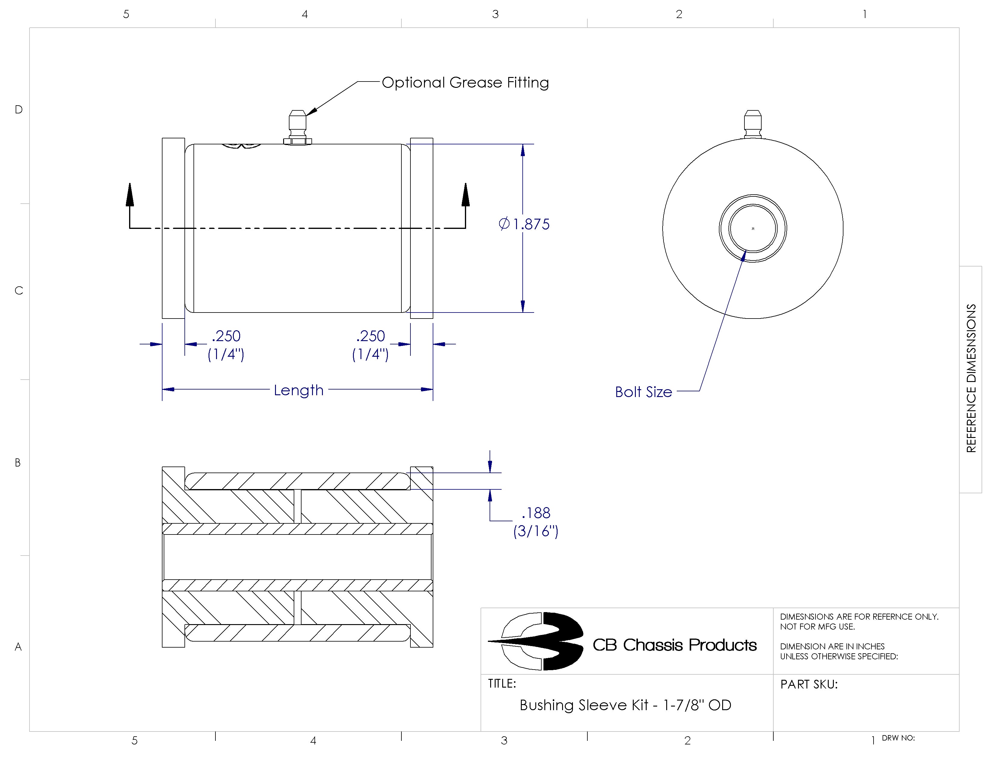 Bushing Sleeve Kit  1-7/8" OD